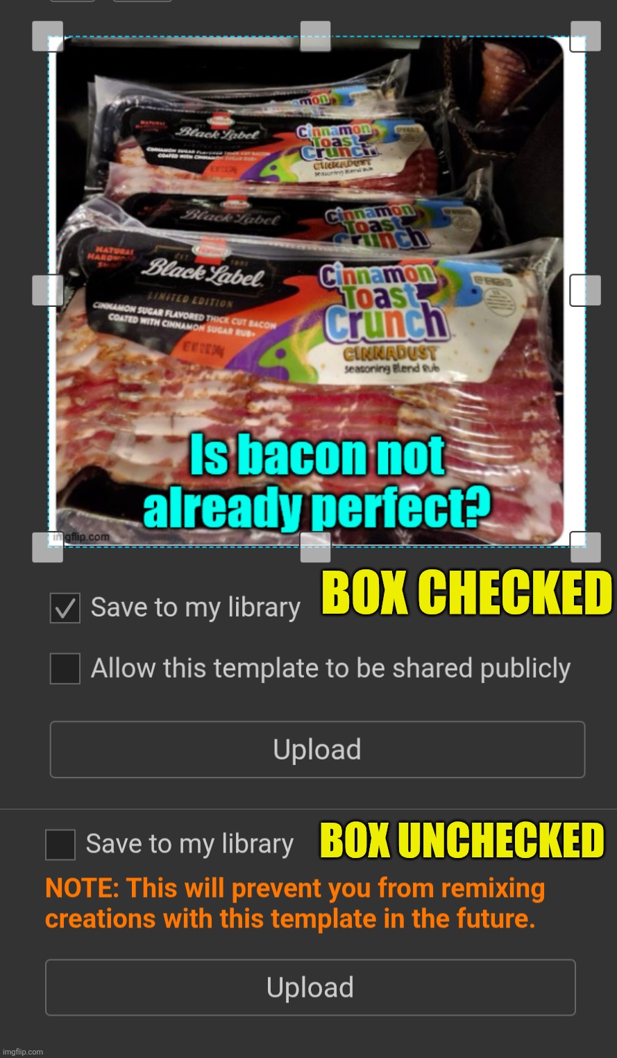 Box checked Box unchecked | made w/ Imgflip meme maker