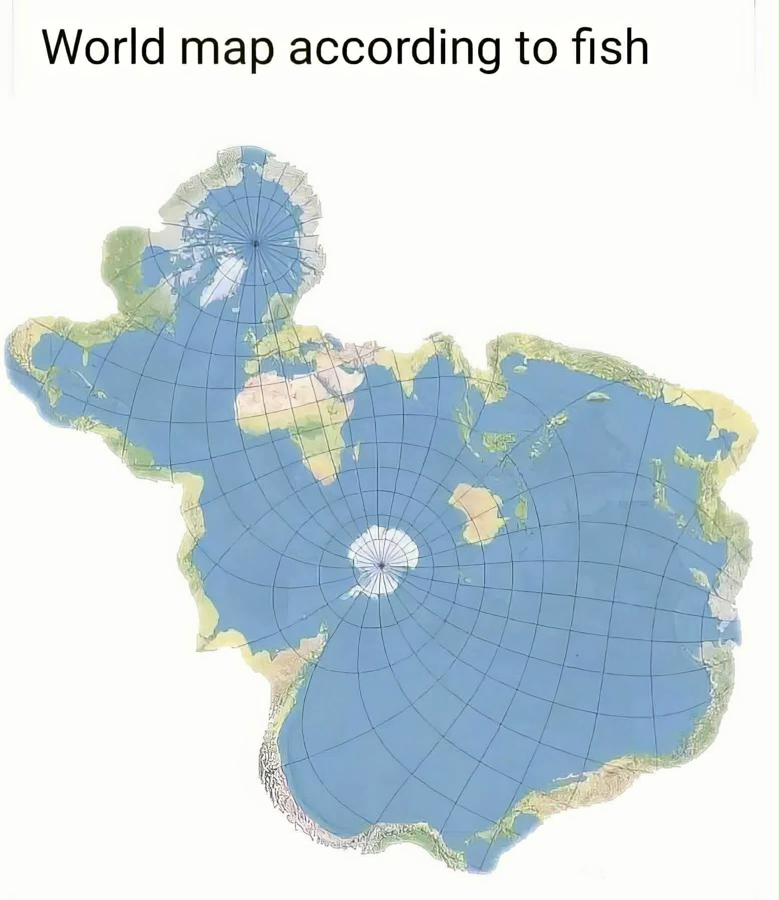 World map Fish Blank Meme Template