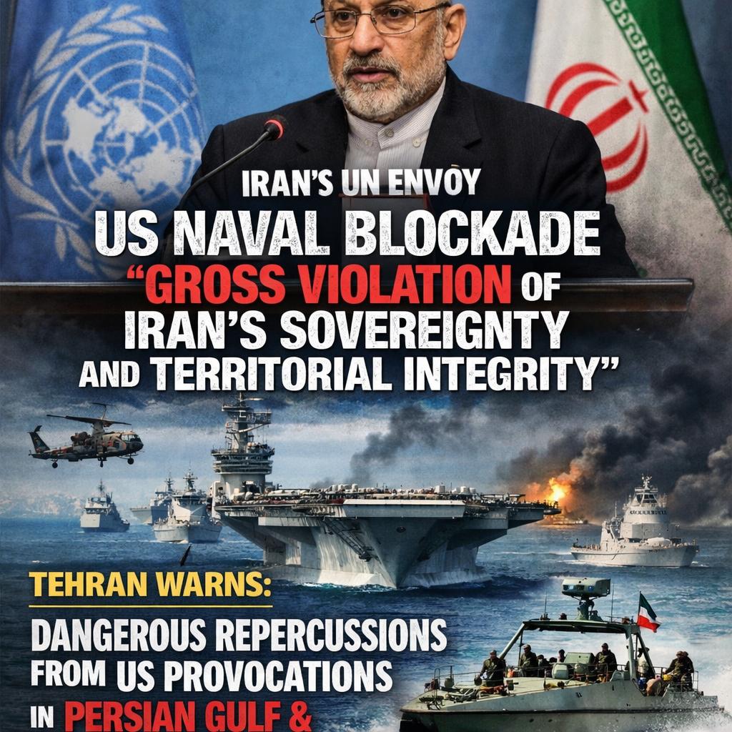 US–Israel–Iran War (World War 3 DLC)  Iran's UN envoy: US naval Blank Meme Template