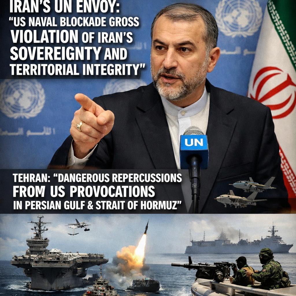 US–Israel–Iran War (World War 3 DLC)  Iran's UN envoy: US naval Blank Meme Template