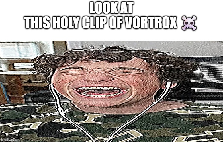 paused the video at the perfect time LOL | look at this holy clip of vortrox ☠️ | image tagged in vortrox clip | made w/ Imgflip meme maker