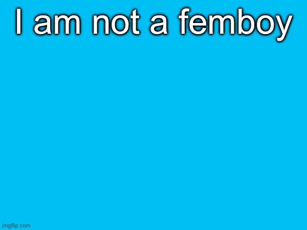 I am not a femboy | made w/ Imgflip meme maker