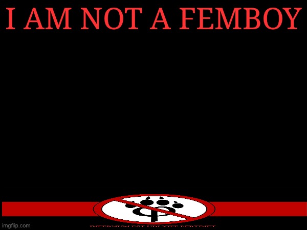 I am not a femboy | made w/ Imgflip meme maker