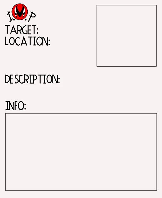 I.M.P. Target Sheet Blank Meme Template