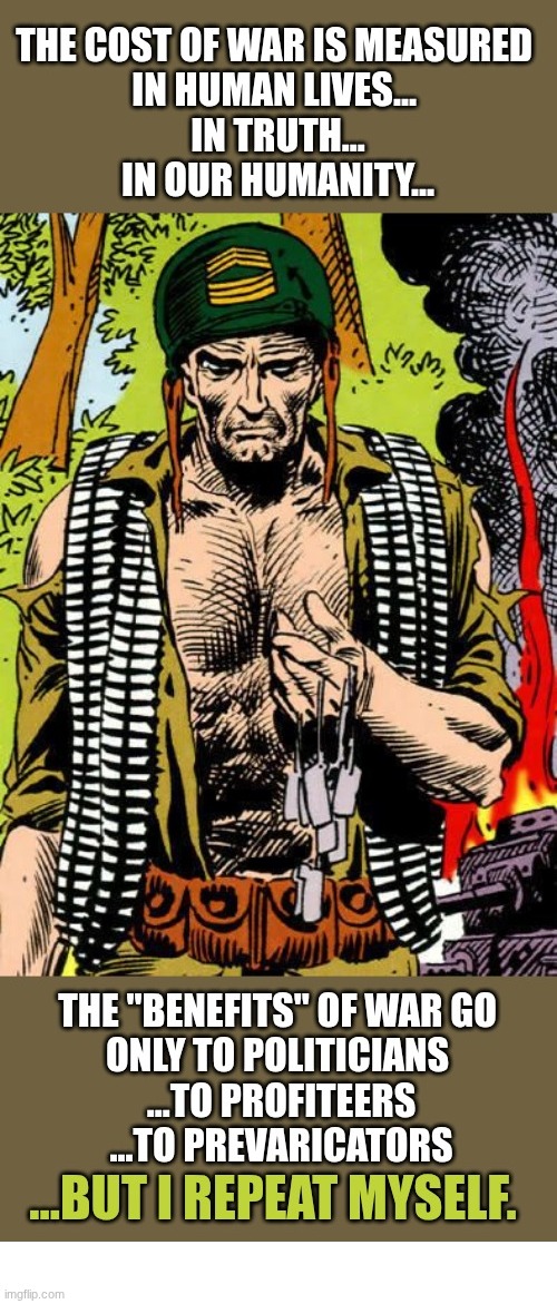 Sgt Rock Dogtags | image tagged in sgt rock,the cost of war | made w/ Imgflip meme maker