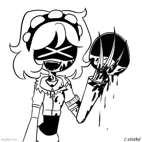 Some V art I made but I got too lazy to color | image tagged in serial designation v,my art,sd-v,v,murder drones | made w/ Imgflip meme maker