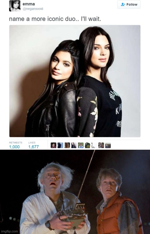 image tagged in name a more iconic duo,doc and marty,back to the future | made w/ Imgflip meme maker