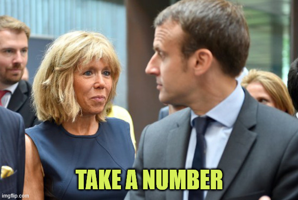 Macron | Take a number | image tagged in macron | made w/ Imgflip meme maker