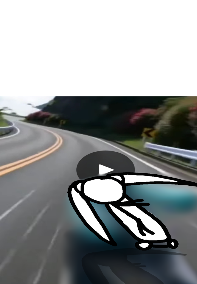 Doodle Miku riding a skateboard Blank Meme Template