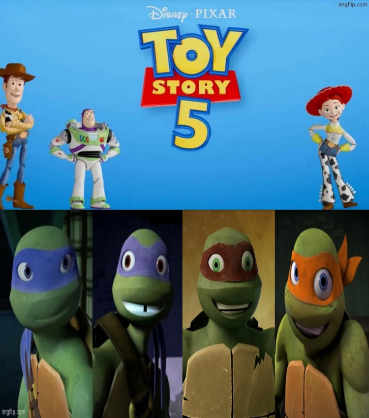 2012 Turtles excited for Toy Story 5? | image tagged in who's excited for toy story 5,deviantart,toy story,tmnt,nickelodeon,pixar | made w/ Imgflip meme maker