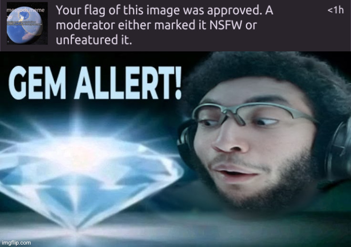 flagged memesgod for having the f wodr in his name and it got approved :) | made w/ Imgflip meme maker