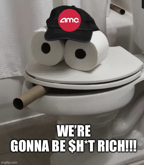 AMC Moon ride!!! | We’re
Gonna be $h*t rich!!! | image tagged in img_9794 jpeg,amc,moon,ride,stonks,apes together strong | made w/ Imgflip meme maker
