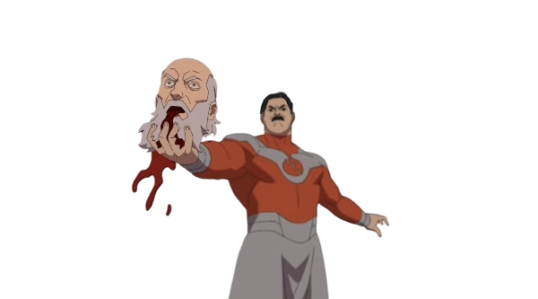 Thragg with Thaedus's Head Blank Meme Template