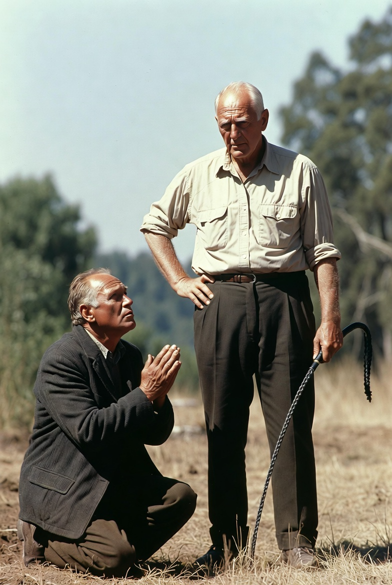 Masochist and the Sadist Kneeling man Whip Blank Meme Template