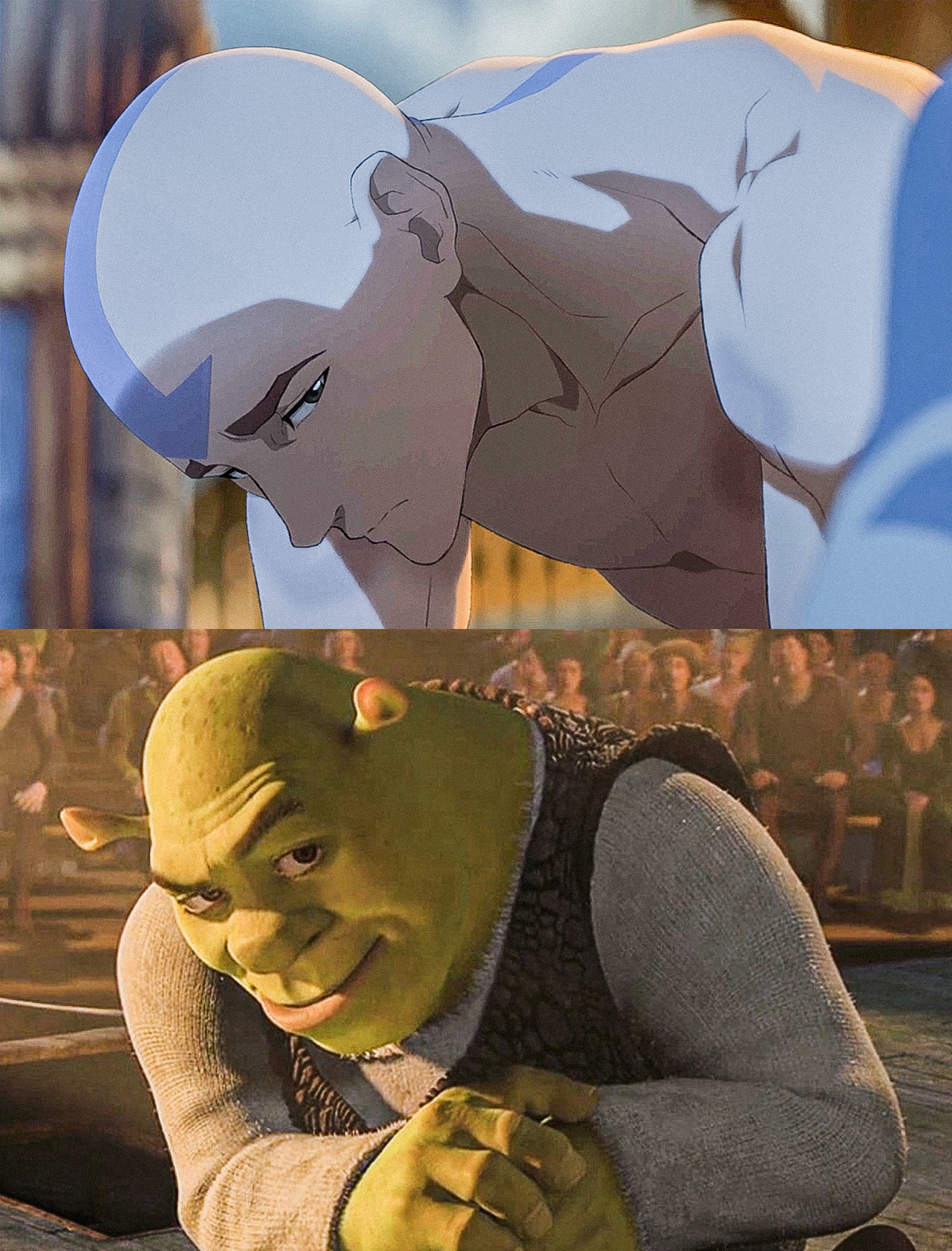 Adult Aang rizz meme Blank Meme Template