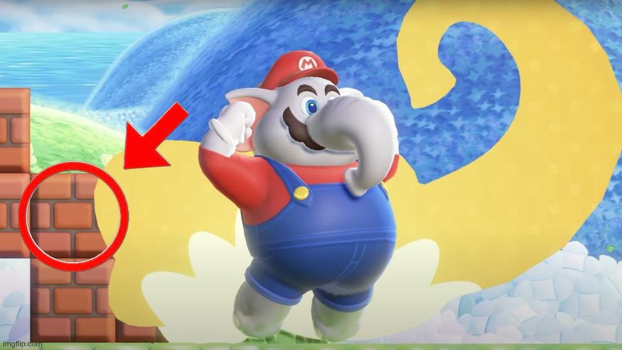 What is this block here? | image tagged in elephant mario,elephant in the room,address me | made w/ Imgflip meme maker