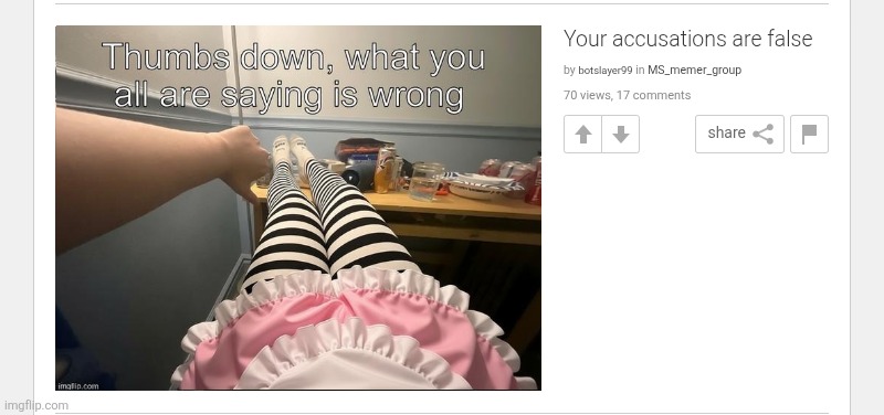 Botslayer keeps saying he's not a femboy, but why did he post himself like this??? | made w/ Imgflip meme maker