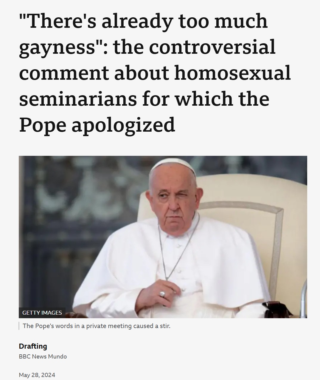 Pope Francisco Blank Meme Template