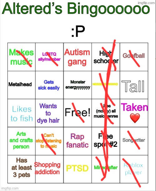 how'd i do chat | image tagged in altered s bingo,bingo,lgbtq | made w/ Imgflip meme maker