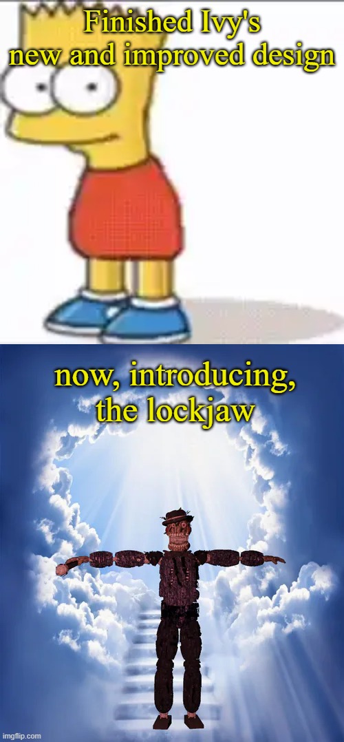 Finished Ivy's new and improved design; now, introducing, the lockjaw | image tagged in bat sipson | made w/ Imgflip meme maker