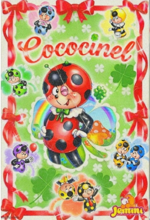 Cococinel 1992 (Cocomiel) ladybug heroine cartoon magic clover | image tagged in cococinel,cocomiel | made w/ Imgflip meme maker