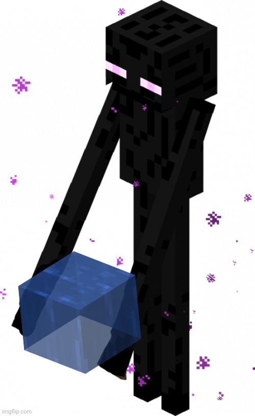 enderman with block | image tagged in enderman with block | made w/ Imgflip meme maker
