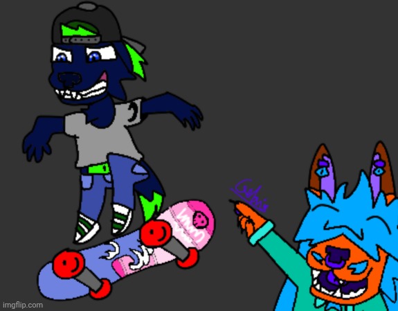 Kickflip | [dash is not my character] | image tagged in gebrix,dash,skateboard,badass | made w/ Imgflip meme maker