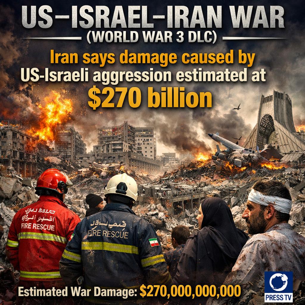 US–Israel–Iran War (World War 3 DLC)  Iran says damage caused by Blank Meme Template
