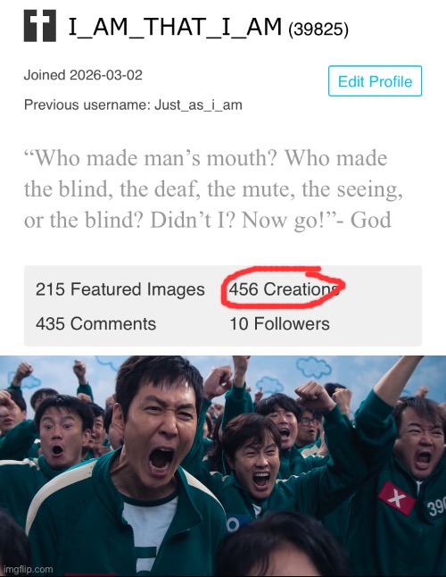 image tagged in squid game cheer | made w/ Imgflip meme maker