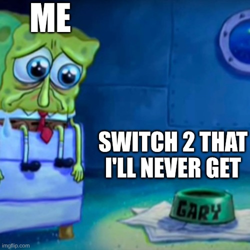 its true I have never come close to one | me; switch 2 that I'll never get | image tagged in gary come home | made w/ Imgflip meme maker