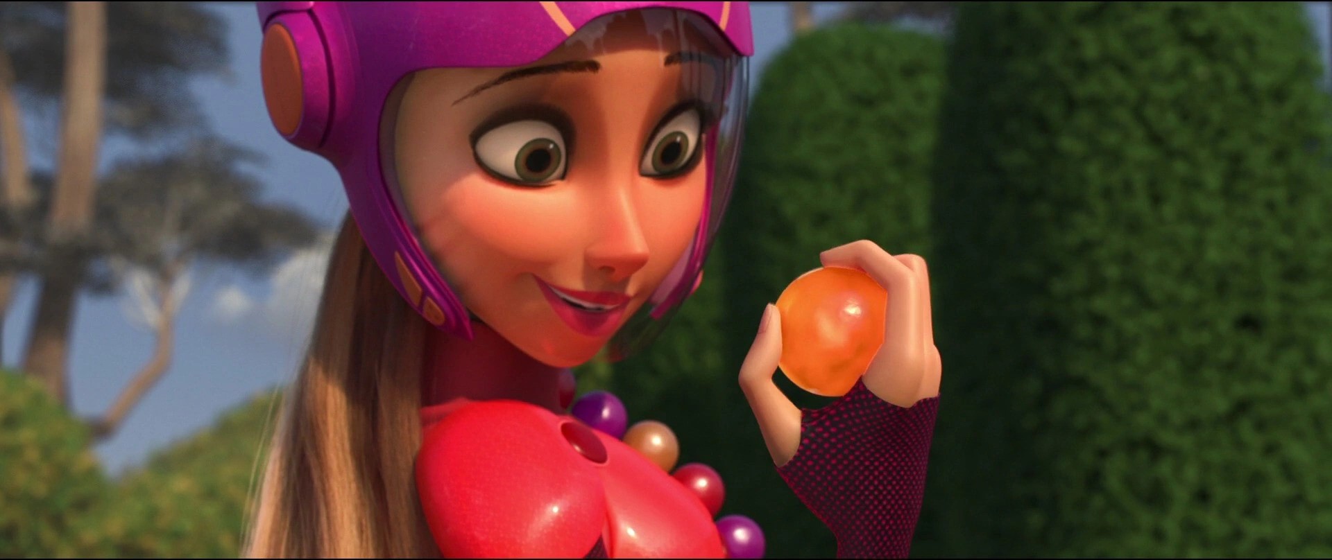 Honey Lemon examining her chem-balls after her super heroine upg Blank Meme Template