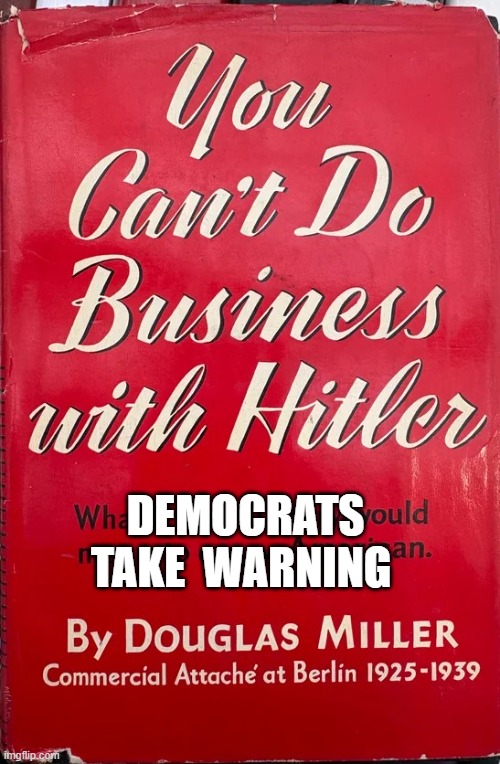 No Bipartisanship | democrats  take  warning | image tagged in stop reading the tags | made w/ Imgflip meme maker
