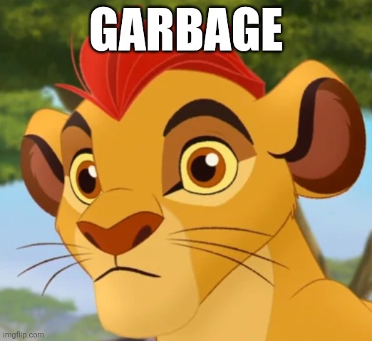 Confused Kion | Garbage | image tagged in confused kion | made w/ Imgflip meme maker