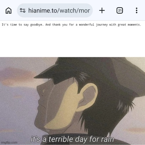 Fisrt KissAnime, then Aniwave, now HiAnime... | made w/ Imgflip meme maker