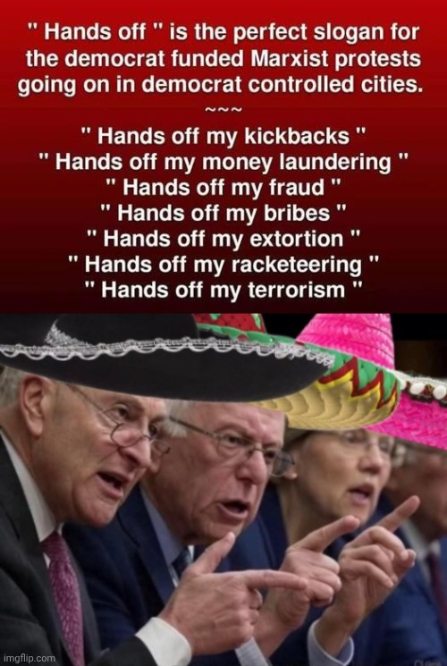 Hands off our graft | image tagged in img 34 jpeg,democrats in sombreros 2,hands,pissed off kirby | made w/ Imgflip meme maker
