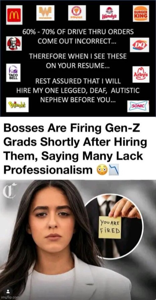 Millennials and Gen Z can't even flip burgers | image tagged in photo_2026-04-15 10_44_47 0000 jpg,useless things,young sheldon | made w/ Imgflip meme maker