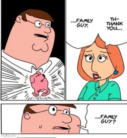 Petah | image tagged in family guy,chainsaw man | made w/ Imgflip meme maker