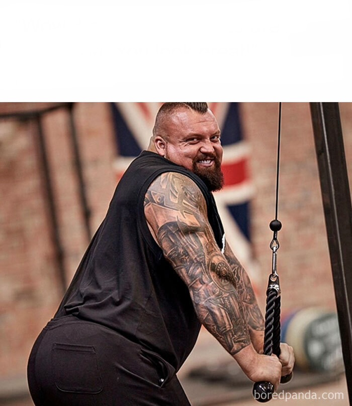 Glad I got a gym girl Blank Meme Template