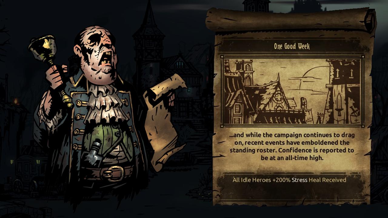darkest dungeon town event Blank Meme Template