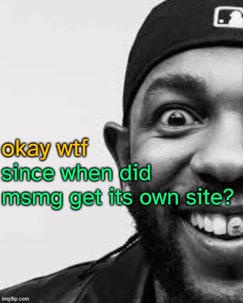 is the stream obsolete now or something???? | okay wtf; since when did msmg get its own site? | image tagged in blahajgaming temp v2 | made w/ Imgflip meme maker