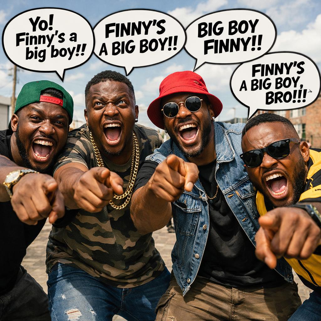 cool african men screaming about finny being a big boy Blank Meme Template