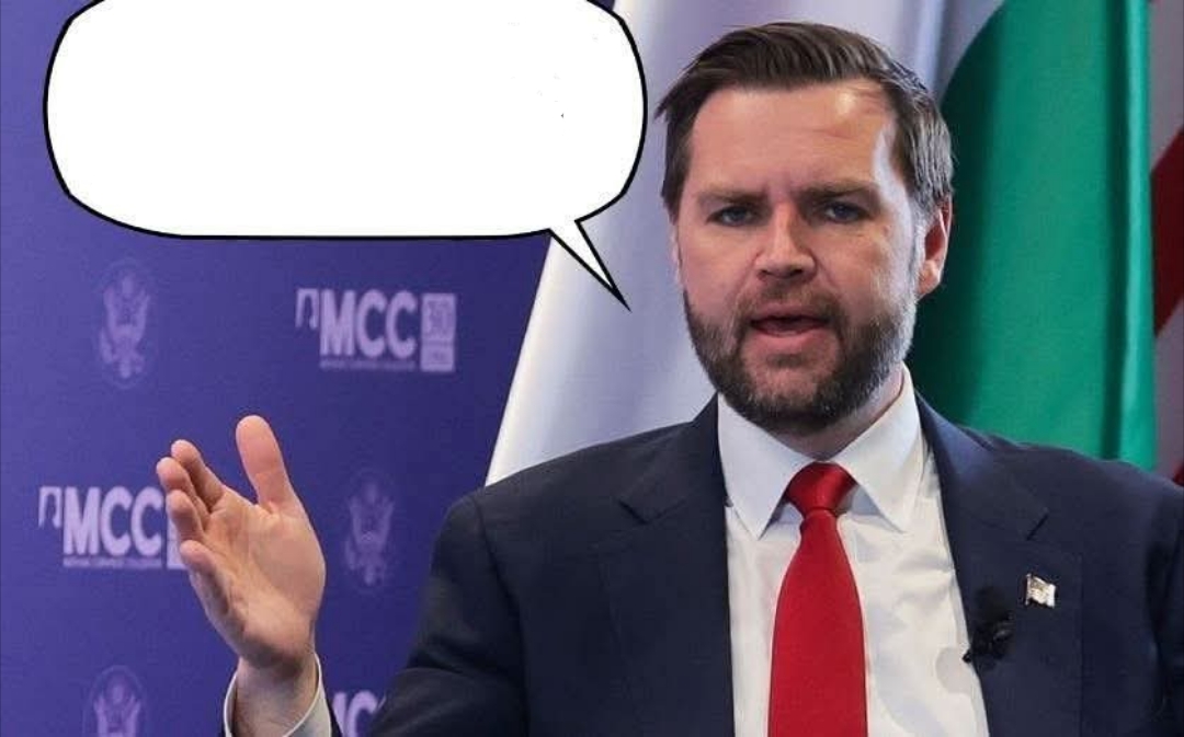 JD Vance speaking Blank Meme Template