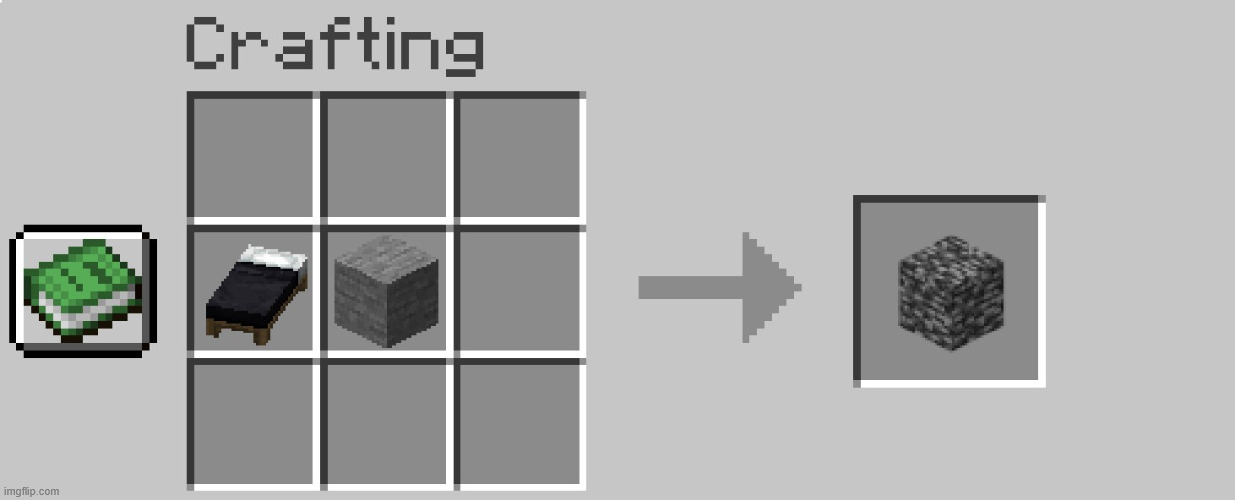 The Original Recipe for Bedrock | image tagged in memes,meme,aaaaaa-memes,minecraft,bed,rock | made w/ Imgflip meme maker