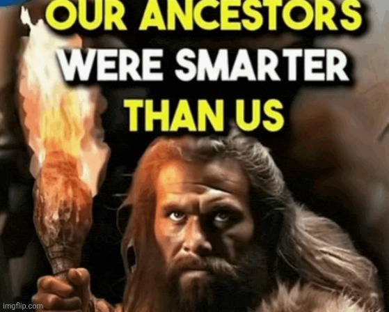 our ancestors were smarter than us | image tagged in our ancestors were smarter than us | made w/ Imgflip meme maker