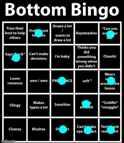 Bottom Bingo | image tagged in bottom bingo,bingo,fresh memes,not a meme,ha ha tags go brr | made w/ Imgflip meme maker