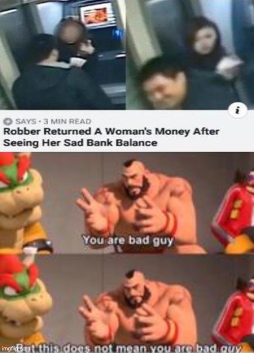 image tagged in you are bad guy | made w/ Imgflip meme maker