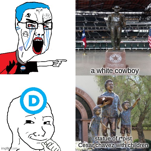Ranger statue meme | image tagged in politics,texas,rangers,sports,woke,statue | made w/ Imgflip meme maker