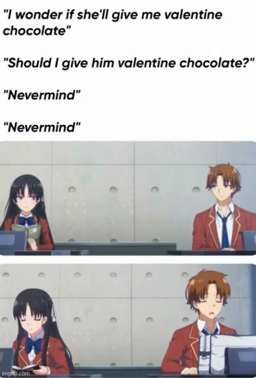 image tagged in classroom of the elite,ayanokoji,suzune | made w/ Imgflip meme maker