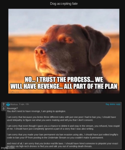 we should all also apologise for toaa declaring "War" on us, we should have just said no. | made w/ Imgflip meme maker