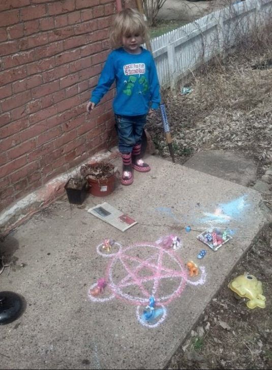 Kid summoning satan Blank Meme Template